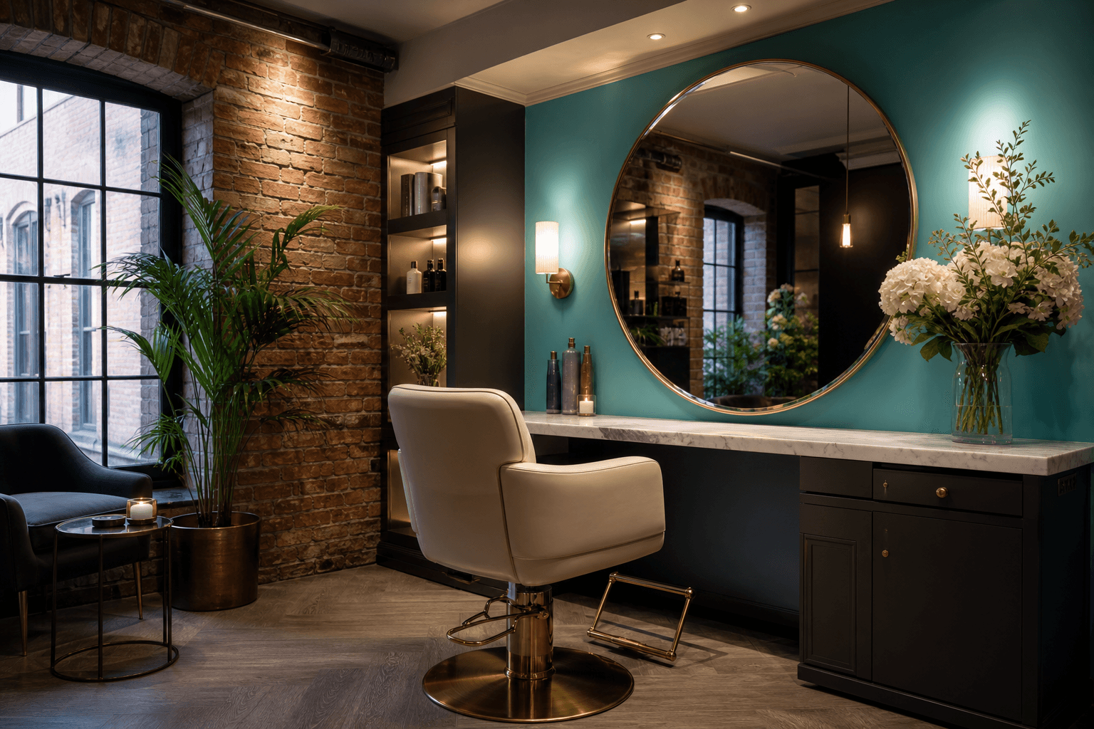 Private salon suite interior